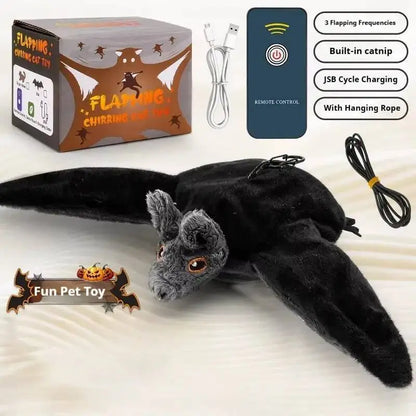 🎃🦇 Pawfect Elite® Halloween Bat Toy – Interactive Rechargeable Pet Toy with Flapping Wings & Catnip 🐾