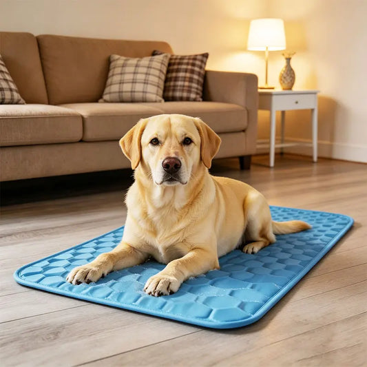 Pawfect Elite™ Instant Self-Cooling Pet Mat – Breathable Ice Silk Pad❄️