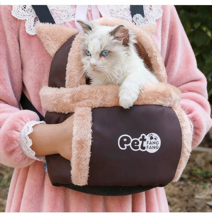 Portable Pet Chest Bag Front Shoulder Backpack For Cats Dogs Large Capacity Soft Breathable Carrier Outdoor Travel Hands Free