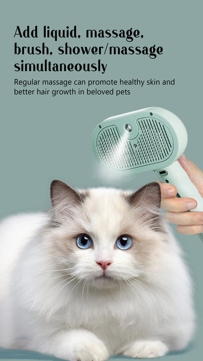 GroomBrush™  _ Premium All-in-One Pet Grooming & Mist Brush for Dogs & Cats ✨