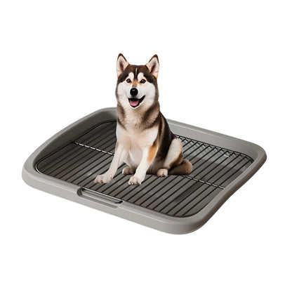 Large Pet Dog Toilet Medium and Large Dogs Toilet Training Equipment Stainless Steel Full Cleaning Anti-stepping Poop Collector