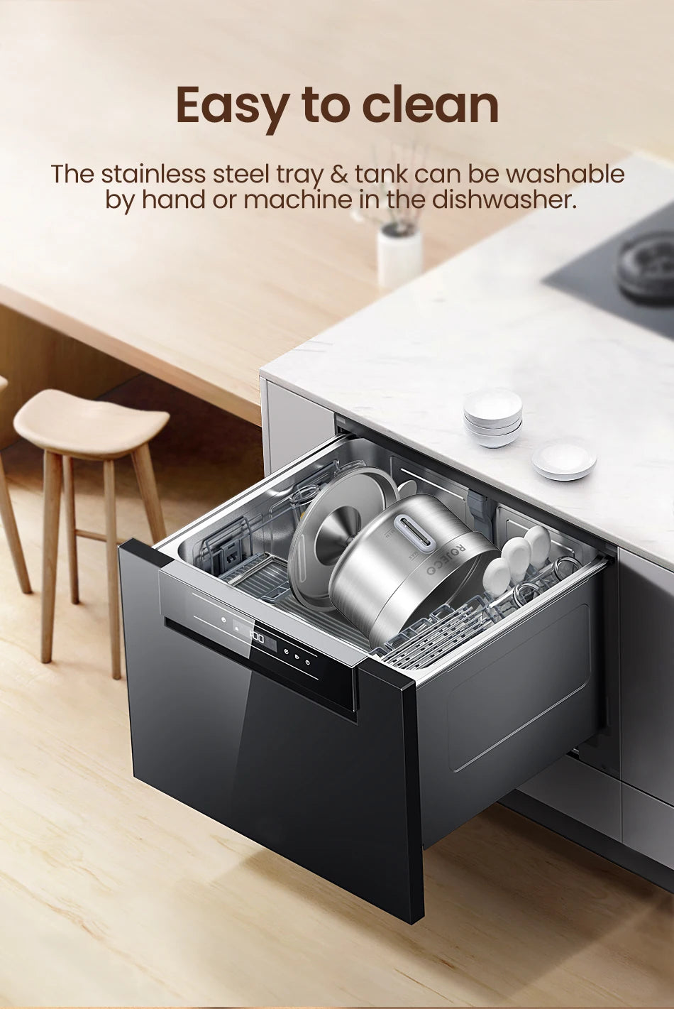 ROJECO Stainless Steel Pet Drinking Fountain Automatic Cat Water Fountain Smart Pet Water Dispenser for Dog Cat Drinking Supply