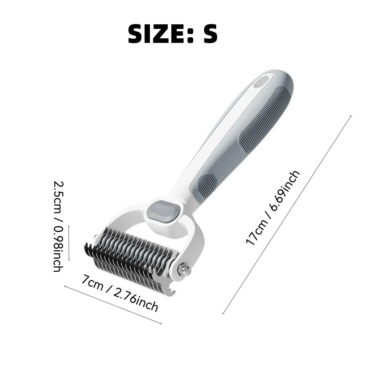 Dog Cat Grooming Brush, Double-Sided Deshedding - Dematting Undercoat Rake and Pin Brush for Long and Short Haired Dogs Cats