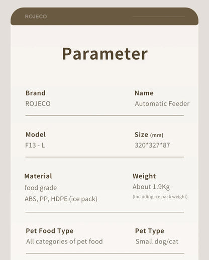 ROJECO 6 Meals Automatic Pet Feeder Smart Cat Food Dispenser For Wet & Dry Food Kibble Dispenser Accessories Auto Feeder For Cat