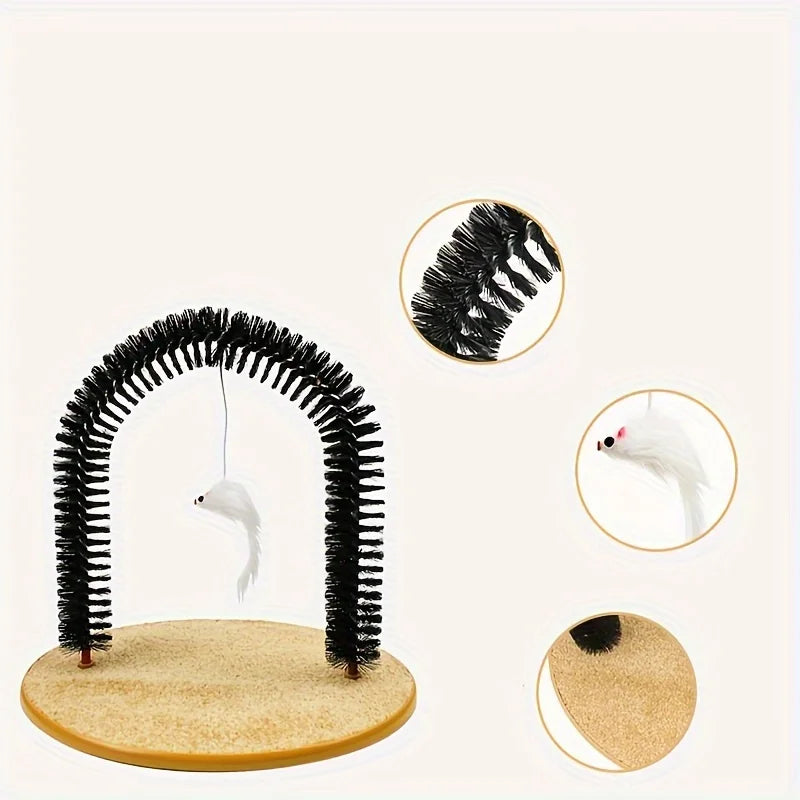 1pc Cat Grooming Massage Brush - Multi-functional Cat Comb Pet Toy For Cat Self-Grooming, Interactive Cat Playtime Supplies