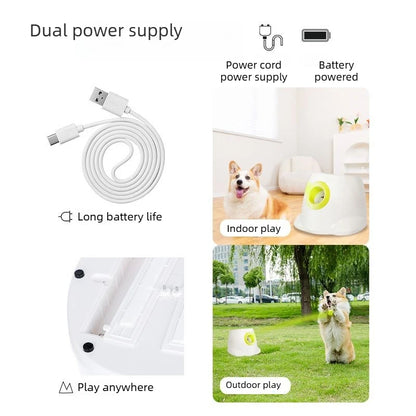 🐾 Interactive Automatic Dog Ball Launcher – Smart Tennis Ball Machine & Fetch Toy Dispenser 🎾