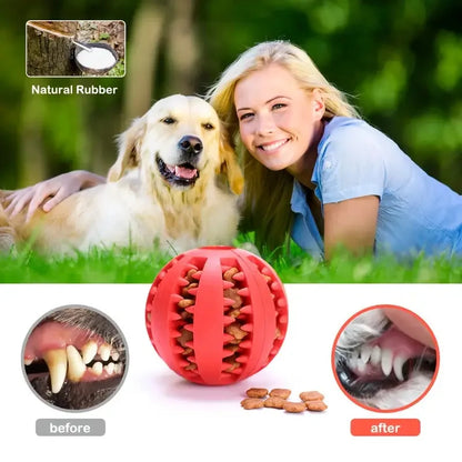 Dog Toy Ball Can Leak Food Bouncy Ball Rubber Dogs Molar Toys Balls Bite Resistant Pet Teeth Cleaning Toy Dog Accessories