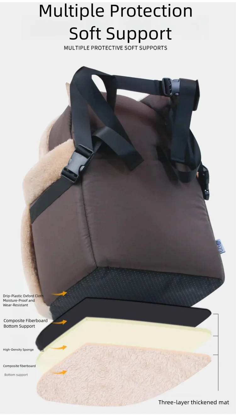 Portable Pet Chest Bag Front Shoulder Backpack For Cats Dogs Large Capacity Soft Breathable Carrier Outdoor Travel Hands Free