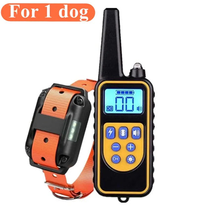 Electric Dog Training Collar Waterproof Dog Bark Collar Pet With Remote Control Rechargeable Anti Barking Device All Breed Dogs