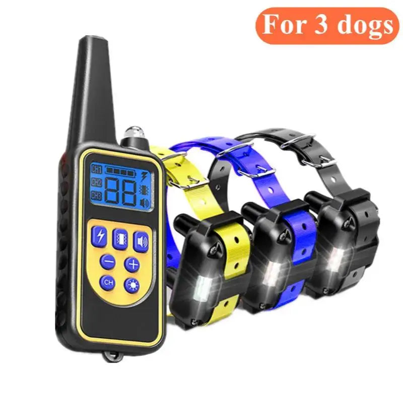 Electric Dog Training Collar Waterproof Dog Bark Collar Pet With Remote Control Rechargeable Anti Barking Device All Breed Dogs