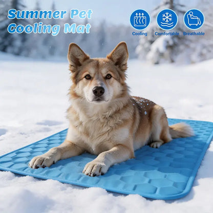 Pawfect Elite™ Instant Self-Cooling Pet Mat – Breathable Ice Silk Pad❄️