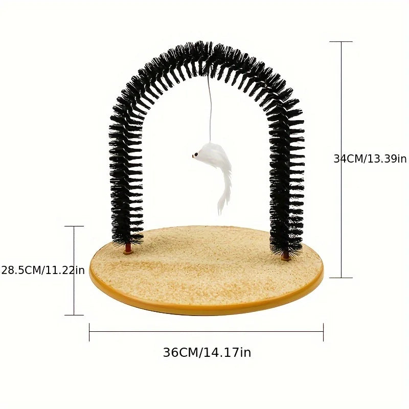 1pc Cat Grooming Massage Brush - Multi-functional Cat Comb Pet Toy For Cat Self-Grooming, Interactive Cat Playtime Supplies