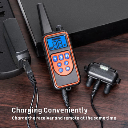 Electric Dog Training Collar 1000m Adjustable Pet Collar Remote Control Dog Device Anti Barking Device for 1/2/3 Dogs Trainer