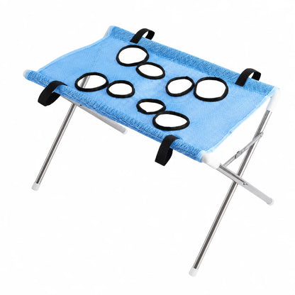 Foldable Pet Grooming Table 60cm Dog Cat Grooming Hammock Stand Multi Hole Mesh Nail Trimming Bathing Helper