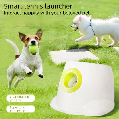 🐾 Interactive Automatic Dog Ball Launcher – Smart Tennis Ball Machine & Fetch Toy Dispenser 🎾