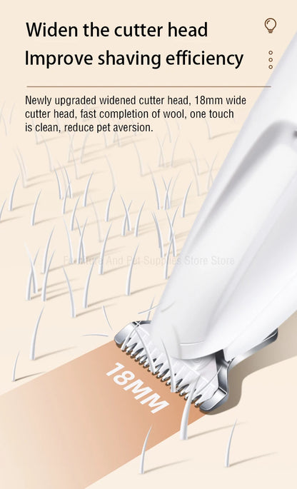 New Dog Beauty Trimmer Fully Waterproof Dog Trimmer with LED Light Dog Claw Trimmer Cat Claw Hair Trimmer Pet Claw Trimmer