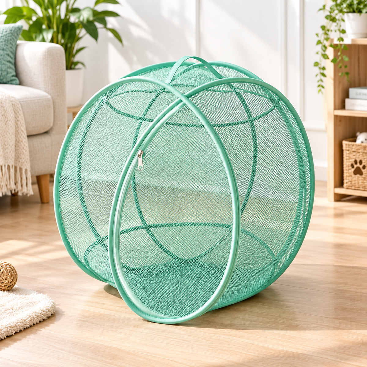 🐱 Pawfect Elite™ Pop-Up Cat Playpen – Foldable Portable Mesh Cat Tent 🐾