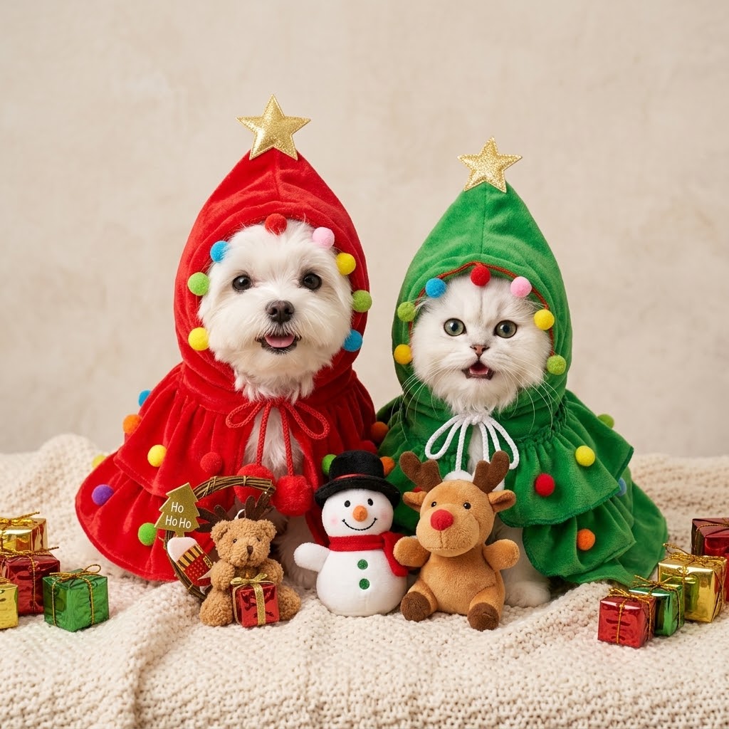 ✨ Pawfect Elite™ Christmas Tree Outfit for Dogs & Cats – Adorable Festive Pet Costume 🎄🐶🐱