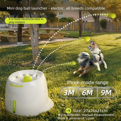 🐾 Interactive Automatic Dog Ball Launcher – Smart Tennis Ball Machine & Fetch Toy Dispenser 🎾