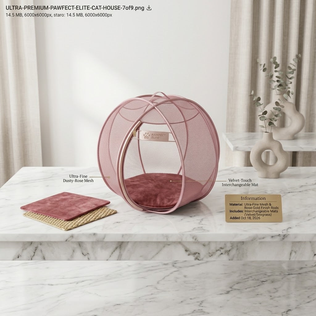 🐱 Pawfect Elite™ Pop-Up Cat Playpen – Foldable Portable Mesh Cat Tent 🐾
