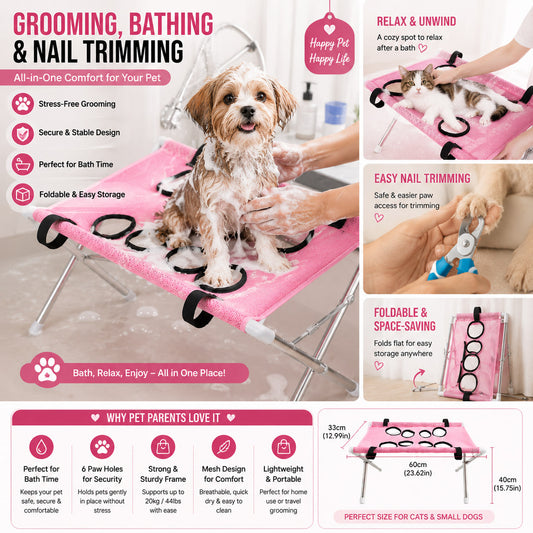 Pawfect Elite™ — Safe, Stable & Foldable Pet Grooming Table🛁🏡